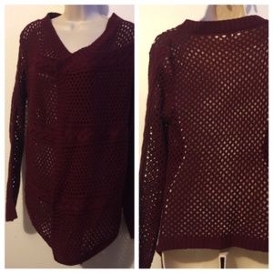 **2/$20** Charlotte Russe Open Knit Front Sweater Size Small